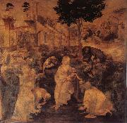LEONARDO da Vinci The adoration of the Konige France oil painting artist